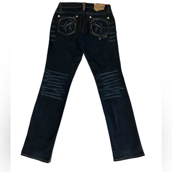 Coogi Australia dark wash rainbow embroidered straight leg jeans ladies 9/10 - Picture 2 of 9